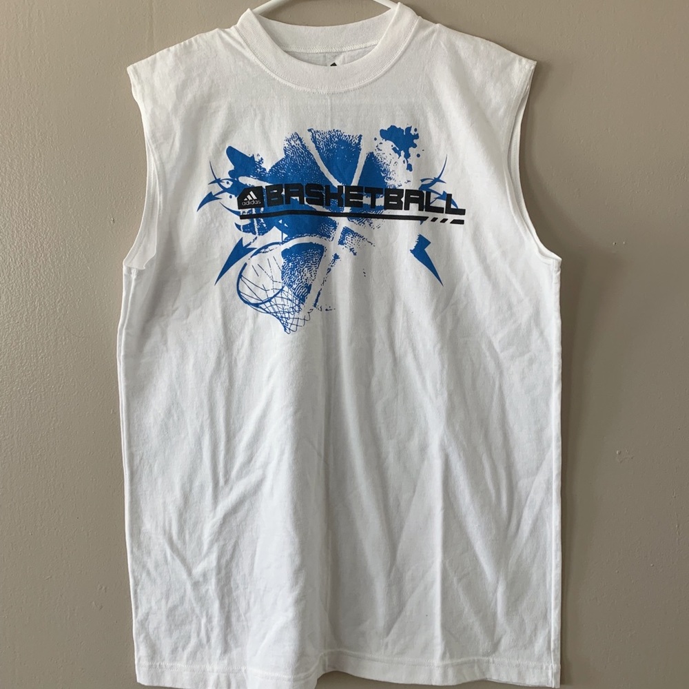 Adidas Boys XL Basketball Tank 100% Cotton *Never Worn*